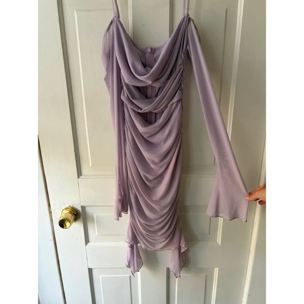 Purple bodycon dress
